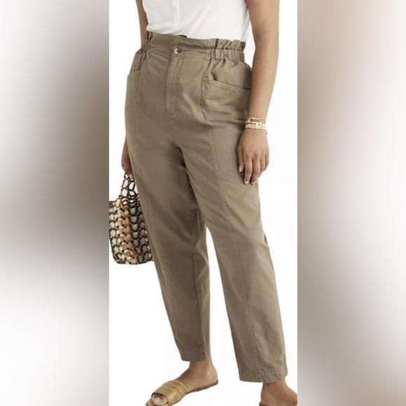 Madewell Pants - Madewell Size 26 Pull-On Paperbag Pants Distant Surplus 100% Cotton